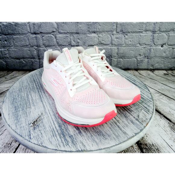 Skechers Go Walk Workout Walker Outpace White/Pink Women Sneaker Size 9.5 - Picture 1 of 14
